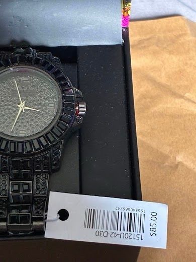NIB Pair of Ed Hardy Iced Out Watches Emerald Green and Blackout
