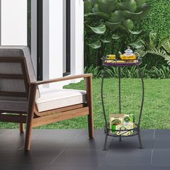 NEW SALE | 2 Tier Metal Plant Stands for Flower Pot, Tall Plant stand for Outdor Indoor Plant, Plant Pot Holder Plant Table for Garden Patio, 69x32cm, Black