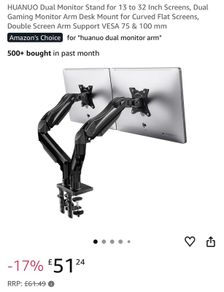 Dual Monitor arms