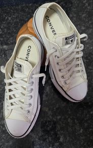 Converse All Star platform leather white