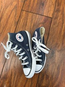 UK 13 navy high top converse