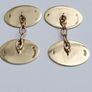 Vintage 9ct Yellow Gold Engine Turned Gents Cufflinks Image 3