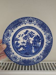 Antique Blue Willow Side Plate 1850 to 1890