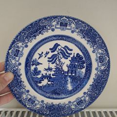Antique Blue Willow Side Plate 1850 to 1890