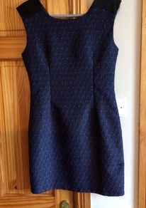 Ladies Navy and Black pencil dress L More like a size 10