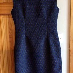 Ladies Navy and Black pencil dress L More like a size 10