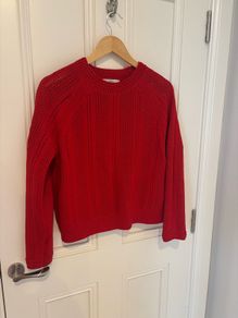M&S Red Cotton Jumper