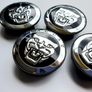4 x BLACK 58mm - 59mm JAGUAR C2D47107 wheel center caps F XF XJ XKR S type X type XJ8 XK8 Image 2