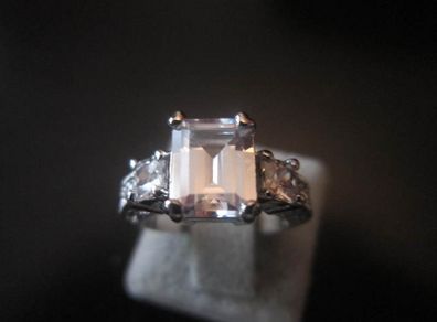 Princess Cut 18ct White Gold Filled Ring
