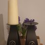 Pair of Tall Metal Candle Holders Image 6