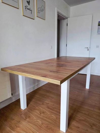 Dining Table - Extendable - Oak & White
