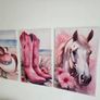 3 canvas framed 35x55cm each size Image 2