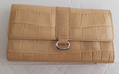 New genuine Monsac camel leather wallet tag attached