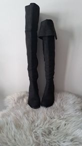 Over knee suedette boots
