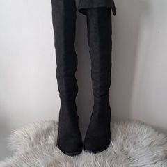 Over knee suedette boots