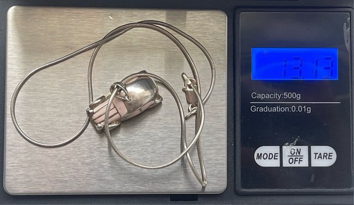 Unusual Sterling Silver Car Pendant