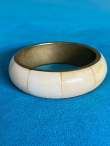 vintage brass bone bracelet