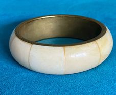 vintage brass bone bracelet