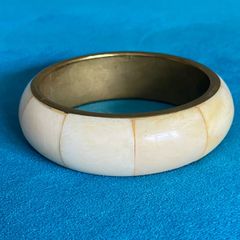 vintage brass bone bracelet
