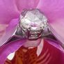 Antique Diamond 18ct White Gold Solitaire Ring Image 2