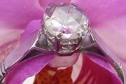 Antique Diamond 18ct White Gold Solitaire Ring
