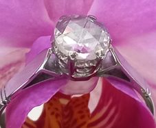Antique Diamond 18ct White Gold Solitaire Ring