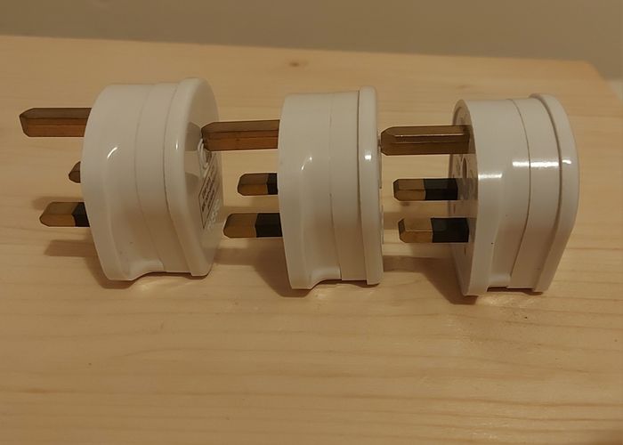 Pack of 3 x T-Bar Uk/Irish plug Connector Type