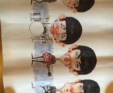 Beatles caricature poster