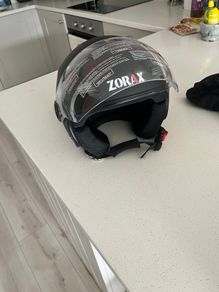 Bike helmet with face covering