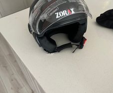 Bike helmet with face covering