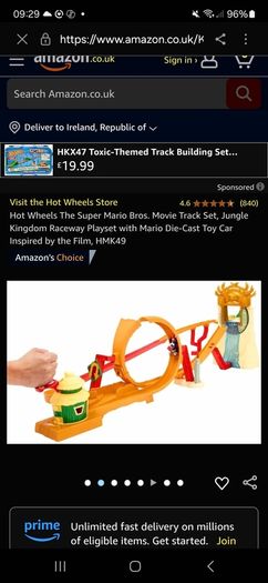 toy- Mario hot wheels race track