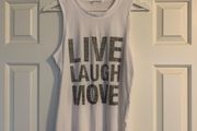 Goodmove White Live Laugh Move Sports Top