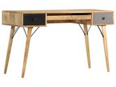 Desk with Drawers 130x50x80 cm Solid Mango Wood