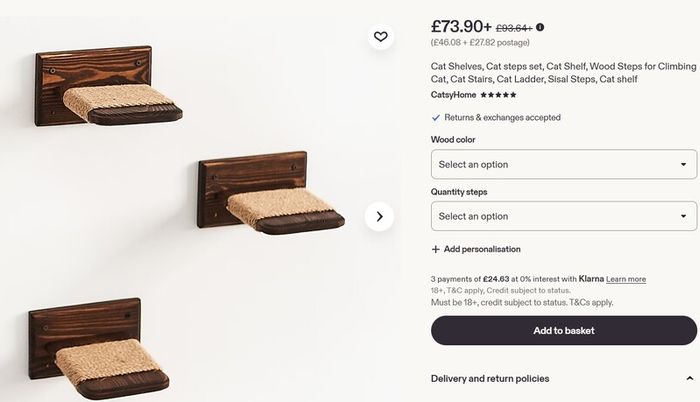 Cat accessories 1 Insert Cat Bed, 3 wooden steps, litter