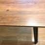 Modern Industrial Dining Table - Rustic Wood Effect Top with Black Metal Legs Image 3
