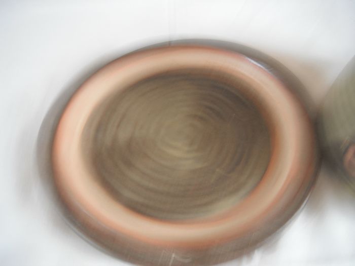 Pottery Cheese Plate and Cover