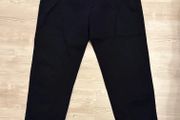Black Relaxed Fit Trousers Elastic Waist XL