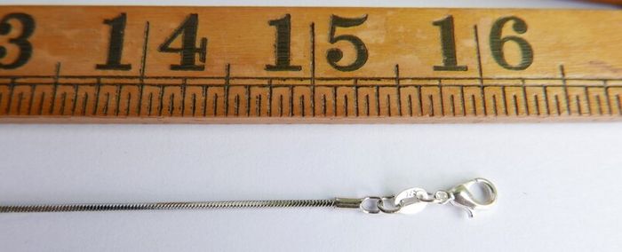 Vintage 925 Sterling Silver Egyptian Cartouche Design Charm pendant Hallmarked, and chain L 16" - 14,83g