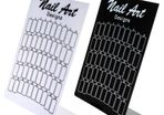 Nail Color Chart Gel Polish Tips Book Showing Display Stand Card - WHITE