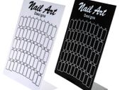 Nail Color Chart Gel Polish Tips Book Showing Display Stand Card - WHITE