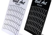 Nail Color Chart Gel Polish Tips Book Showing Display Stand Card - WHITE