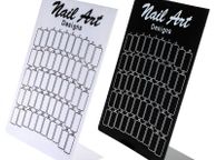 main image for ad Nail Color Chart Gel Polish Tips Book Showing Display Stand Card - WHITE