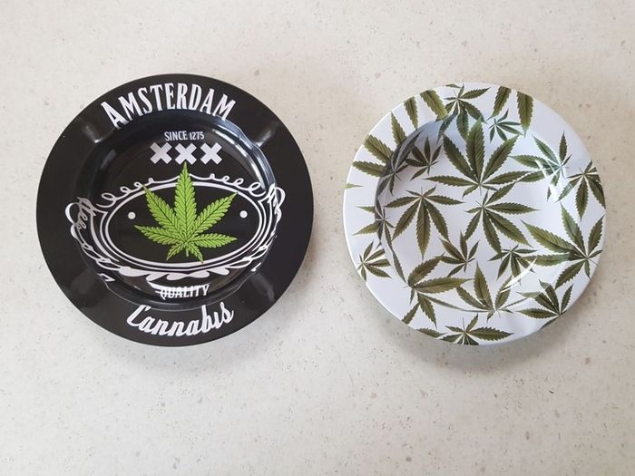 Marijuana Leaf Ashtrays