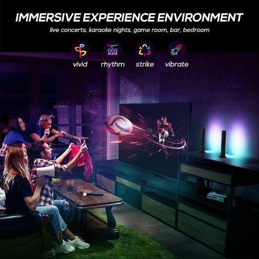 FREE EXPRESS SHIPPING  Smart LED Light Bar,RGB Lamp with Multiple Lighting Effects and Music Modes Mood Light,PC,TV Backlights,Movies,Room Decoration,Desk,Gaming Accessories Stuff