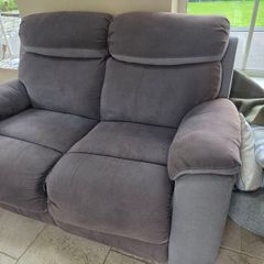 Grey 2 seater recliner