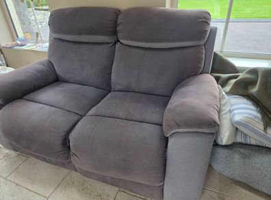 Grey 2 seater recliner
