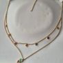 Original Thomas Sabo Charm Club necklace, S925 gold plated with multicolour stones, triangle charm & opal pendant.  Very good condition. Rare layered model. Image 10