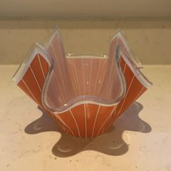 Vintage 1970s Handkerchief Bowl
