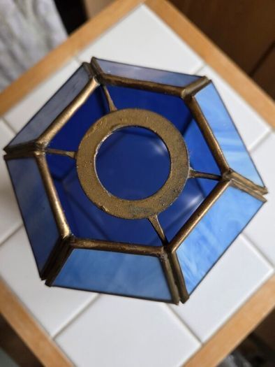 Blue Glass Lampshade