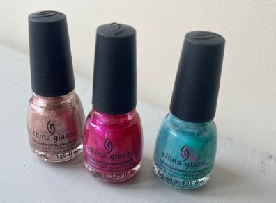 3 China Glaze Mini Nail Polishes